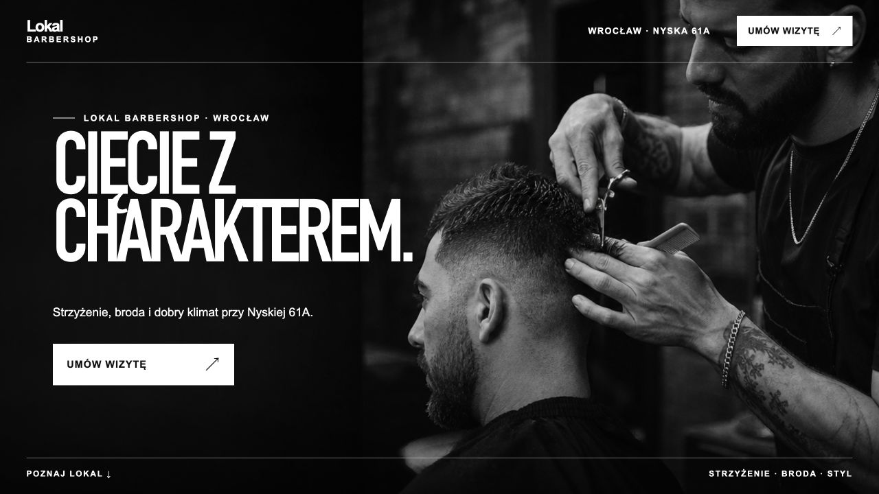 Lokal BarberShop website preview