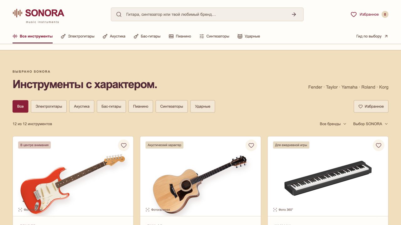 Another current view of the SONORA website